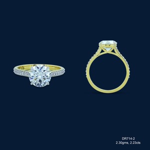 Anillo de Compromiso de Diamantes de Corte Redondo Elegante de Calidad de Exportación, Anillo de Promesa de Oro de 14K para Propuesta de Matrimonio, Disponible al Mejor Precio - Product Image 5