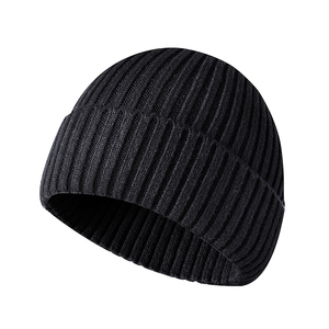 Solid Pattern Customizable High Quality Waterproof Beanie Cap for <b>Men</b>-Beach & Travel Ready Stylish <b>Winter</b> <b>Hat</b> - Product Image 3