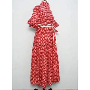Robe longue trapèze vintage faite à la main, style estival léger et fluide, idéale pour les vacances, les promenades sur la plage, les soirées décontractées, les escapades, élégante pour femme - Product Image 5