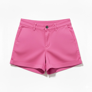 Women's Solid Custom Colours Shorts Breathable Eco-Friendly Quick Dry High-Waist Elastic Closure Skinny Fit 100% Cotton High - Product Image 1