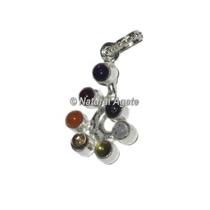 Pendentif en Agate de guérison 9 plaques vasu, pendentifs des sept chakras - Product Image 3