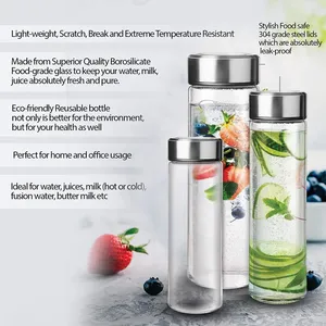 Mug de voyage réutilisable en verre borosilicate grande capacité 2026, étanche et alimentaire, idéal pour la gym, le bureau et les voyages - Product Image 1