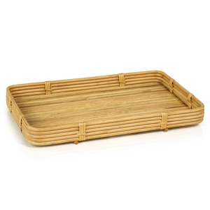 Bandejas de ratán para servir dulces y frutas, suministro al por mayor, organizador de cocina natural, bandeja de almacenamiento tejida - Product Image 5