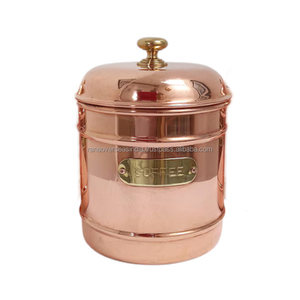 Modern Handmade Copper <b>and</b> Brass Storage <b>Container</b> Perfect for <b>Tea</b> <b>Coffee</b> <b>Sugar</b> <b>and</b> More at Affordable Prices - Product Image 6
