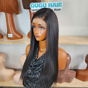 Pelucas largas 100% cabello humano virgen vietnamita natural liso, doble densidad, longitud larga, frontal transparente/HD, Vietnam - Product Image 3