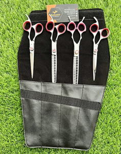 Hitachi Stainless Steel VG10 Barber Scissors with Carbon Fiber <b>Thumb</b> <b>Ring</b> for Hair Training - Product Image 3