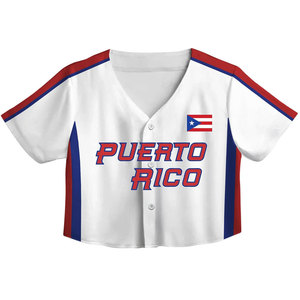 Maillot de baseball personnalisé pour femme avec impression par sublimation, nom d'équipe, numéro, logo, col en V, manches courtes - Product Image 3