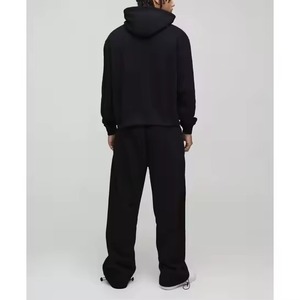 Conjunto Deportivo Personalizado para Hombre, 100% Algodón, Estilo Urbano Invernal, con Capucha, Estampado Sólido, Cierre de Cremallera, Transpirable y Reversible - Product Image 4