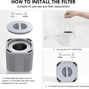 Cartuccia filtro originale A1, 2 pezzi, filtro HEPA di ricambio per purificatori d'aria VEWIOR HQSC 50 HQKJ 80 A1 A1W, alta compatibilità - Product Image 1