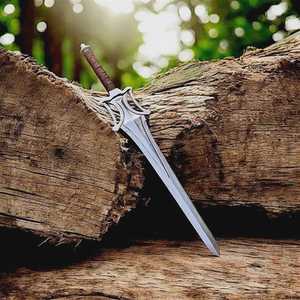 Couteau utilitaire à pointe d'hameçon en acier SHARP POINT TRADES TST-A-654, manche en bois, lame droite de qualité industrielle, épaisseur 0,5 mm - Product Image 6
