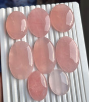 Quartz rose naturel AAAAA, cabochon lisse, pierre brute pour la fabrication de bijoux