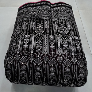 <b>Velvet</b> Embroidery Fabric Embroidered Silk Fabric Beaded Lace Fabric Luxury Fabric for Boutique Brands Apparel Sourcing Wholesale - Product Image 6