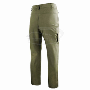 Men's Lightweight Casual <b>Cargo</b> Pants Elastic Waist Full Straight Pattern for Outdoor Hiking <b>Work</b> Featuring Side Pockets Waist - Product Image 2
