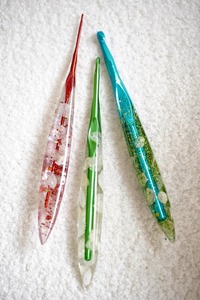 Juego de Agujas de Ganchillo de Resina Hechas a Mano, Ergonómicas y Coloridas, Agujas de Tejer de Epoxi para Manos Artríticas, Herramienta de Manualidades al por Mayor - Product Image 3