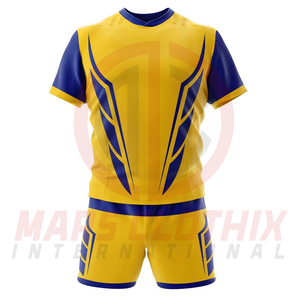 Meilleur fabricant d'équipements de football, ensembles d'uniformes de rugby respirants, écologiques et à séchage rapide, ensemble maillot et short de rugby - Product Image 3