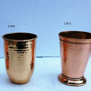 Copper <b>glasses</b> premium metal tumblers for <b>water</b> juice cocktail use durable reusable kitchen dining bar drinkware - Product Image 1