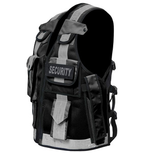 Chaleco de Seguridad de Alta Visibilidad Rojo y Negro con Cremallera Frontal Reflectante, Chaqueta de Trabajo Unisex con Bolsillos y Parche con Logotipo - Product Image 4