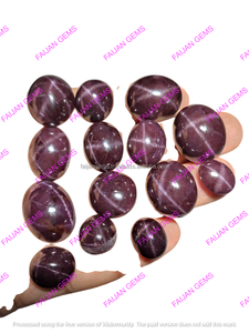 FAIJAN GEMS Pierre précieuse naturelle en vrac, Grenat étoilé, Qualité AAAA, Certifié IGI, Rose, Taillé à la machine par technologie de pointe, 100% Cabochon M-84 - Product Image 3