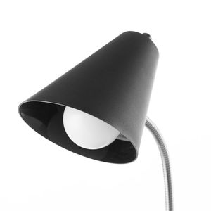15-Inch Modern Desk <b>Lamp</b> <b>with</b> <b>USB</b> <b>Port</b> and AC Outlet Black Stainless Steel and Aluminum - Product Image 6