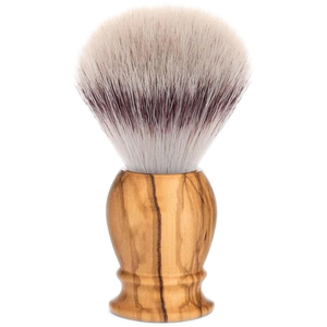 Pinceau à raser pour homme en poils synthétiques avec manche en bois, logo personnalisé OEM, faible MOQ, végan, pour le soin masculin, outil de rasage doux en poils naturels - Product Image 5