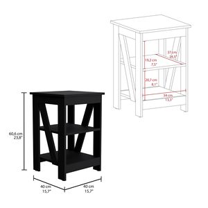 Taylor 3-Tier Storage <b>Side</b> <b>Table</b> Small Space Nightstand with End <b>Table</b> Function Console <b>Tables</b> <b>for</b> <b>Sofa</b> Use - Product Image 3
