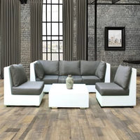 Canapé d'angle en L moderne gris naturel avec chaise longue, canapé-lit modulaire, accoudoirs à rail, dossier coussin durable, inclinable pour salon