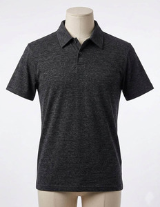 Polo en tricot à manches courtes pour homme, couleur unie, respirant, coupe décontractée, longueur normale - Product Image 4
