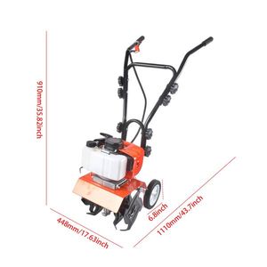 Motozappa a Benzina 43CC a 2 Tempi per Coltivazione del Terreno in Giardino e Prato - Product Image 3
