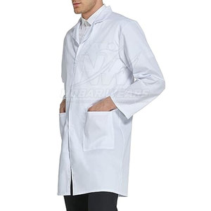 Blouse de laboratoire fonctionnelle pour hommes, tenue de travail médicale à manches longues, tissu durable, uniforme de laboratoire, fourniture d'usine - Product Image 2