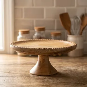 Round Cake <b>Stand</b> for <b>Cupcakes</b> Fruit Desserts and Pizza Serving Platter Stylish Party <b>Display</b> <b>Stand</b> for Weddings Birthdays - Product Image 5