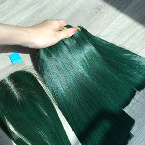 ผมต่อแบบตรงจากกระดูกผมทอแบบเวียดนามสีเขียวบริสุทธิ์จาก100% - Product Image 3