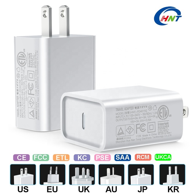 HNT OEM PPS PD3.0 Fast Charging 45W GaN Charger USB C Chargers Type-C Phone ETL PSE Adapter for Samsung Super Fast Charge BS1363