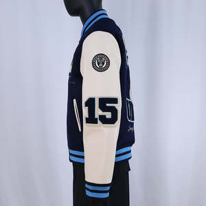 Chaqueta Varsity Personalizable para Hombre, Chaqueta Varsity Moderna de Estilo Urbano, Chaqueta de Invierno de Lana con Parches Bordados en Chenilla al por Mayor - Product Image 6