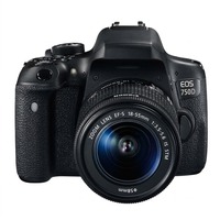 Appareil photo reflex numérique 750D avec capteur CMOS APS-C, kit complet, objectif zoom 18-55 mm, stabilisation optique de l'image, écran >3 pouces - Appareil photo de voyage pour débutants