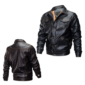 Wholesale Men Genuine Premium Leather Slim Fit Biker Style Winter Fashion Motorcycle <b>Jacket</b> Windproof <b>Waterproof</b> Sheep Stand - Product Image 1