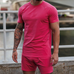 New Arrival <b>Men</b> Summer Casual Streetwear Short Sleeve T <b>Shirts</b> Shorts Twin Set 100% Cotton Breathable <b>Silk</b> Screen Printed - Product Image 3