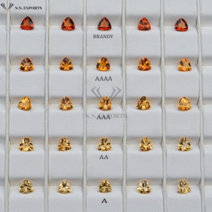 Piedra suelta de forma de trillón facetado de citrino Natural de 4mm, lote al por mayor, piedras preciosas de calidad Premium, joyería personalizada, tendencia 2025 - Product Image 1