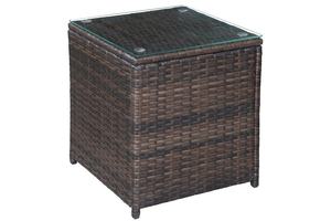 SF00001 Modern Garden Rattan <b>Cane</b> Wicker Steel Tempered Glass Polyester Cushion One Seat Outdoor Furniture <b>Sofa</b> for Villa Hotel - Product Image 5