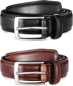 Ceinture en cuir pour homme, ceinture en cuir véritable faite à la main, ceinture classique à la mode pour le travail, les occasions professionnelles et décontractées - Product Image 5