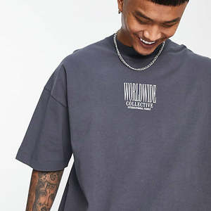 เสื้อยืดคอกลมทรงหลวม ยูนิเซ็กซ์ ผ้าฝ้าย 100% เนื้อหนัก 280 กรัม ปักลายได้ ไซส์ใหญ่ - Product Image 3