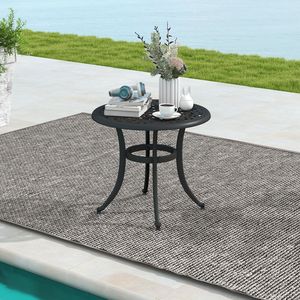 Tavolino da Patio da 24 Pollici con Piedini Regolabili per Bordo Piscina, Giardino e Balcone - Product Image 2
