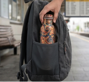 High Quality Traditional Printed Design Copper Water Bottle Eco Friendly Drinkware for Daily Use Kitchen School Sport Outdoor - Product Image 5