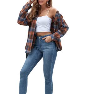 Camisa de algodón de ajuste fácil último estilo algodón hecho nueva llegada agujas antiarrugas sólido de talla grande transpirable Mujer manga completa - Product Image 1
