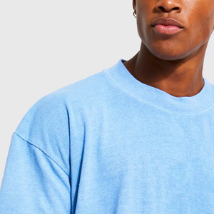 T-shirt Homme Formel Uni Grande Taille Nouvelle Collection Coton Anti-boulochage Vente Chaude Meilleur Fournisseur Quantité en Gros - Product Image 3