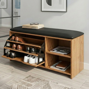 Mueble Zapatero Moderno e Informal con Madera Contrachapada de Pino Americano, Duradero y Seguro, Bordes Lisos para Dormitorio, Sala de Estar y Oficina en Casa - Product Image 2