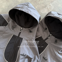 Survêtements coupe-vent d'été en nylon, veste de survêtement en nylon à blocs de couleur, coupe-vent en nylon, sweat à capuche imperméable, short de haute qualité