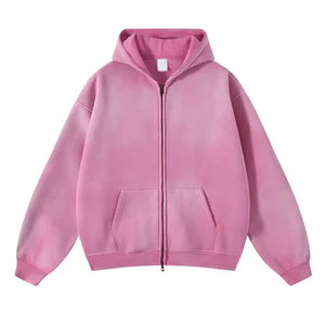 Sweat-shirts personnalisés en molleton de haute qualité avec logo sur mesure, coupe oversize, effet vieilli, en French Terry 100% coton, lavage à l'acide - Product Image 5