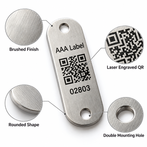 Etiquetas de Inventario con Código QR, Etiquetas Metálicas Personalizadas para el Seguimiento e Identificación de Equipos de Almacén - Product Image 3