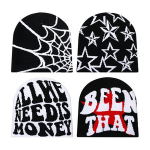 Beanie Double Sided Graphic Knitted Beanie for <b>Men</b> and Women Stylish Warm Acrylic <b>Winter</b> <b>Hat</b> Reversible Design Streetwear - Product Image 1