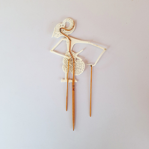 Handgefertigte Umweltfreundliche Indonesische Leder-Shadow-Puppets Arjuna Janaka Traditionelle Kulturelle Luxus-Wanddekoration - Product Image 1